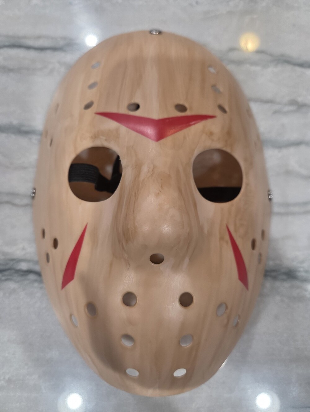 Rubie's Jason Beige Wood-Tone Hockey Mask